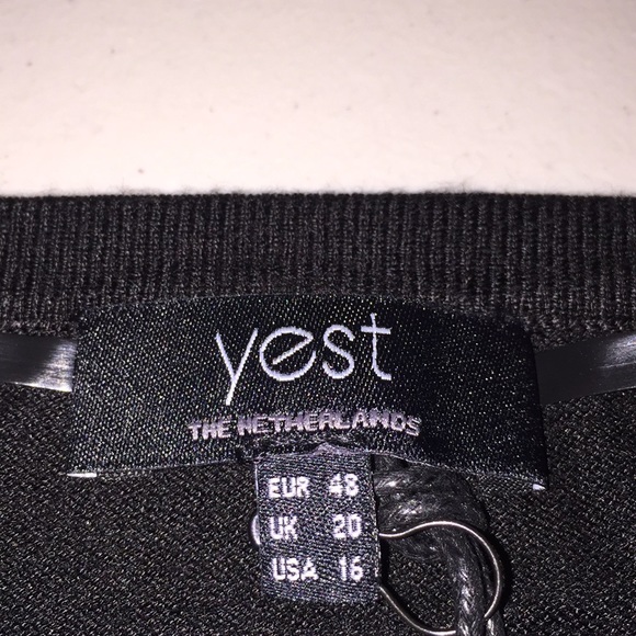 Yest Yaella Women's 80482B Black Long Button Front Cardigan Sweater Size… - Picture 11 of 13